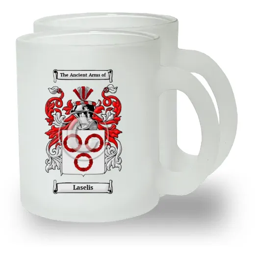 Laselis Pair of Frosted Glass Mugs