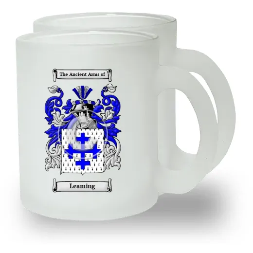 Leaming Pair of Frosted Glass Mugs