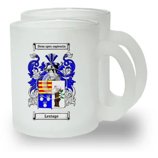 Lestage Pair of Frosted Glass Mugs