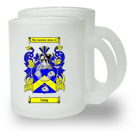 Lyng Pair of Frosted Glass Mugs