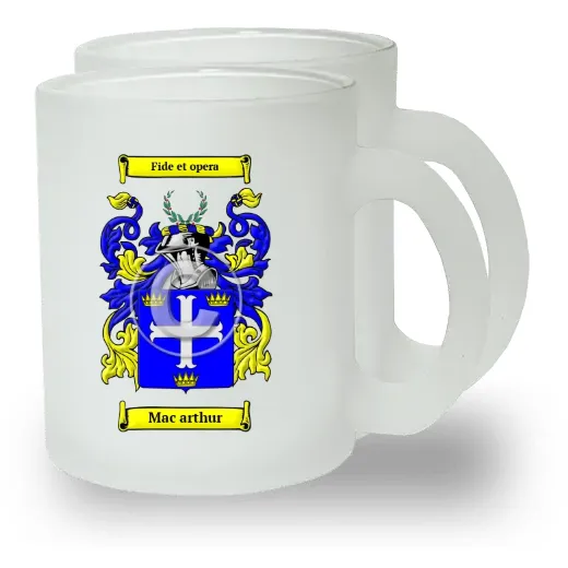 Mac arthur Pair of Frosted Glass Mugs