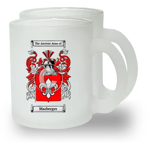 Marberger Pair of Frosted Glass Mugs