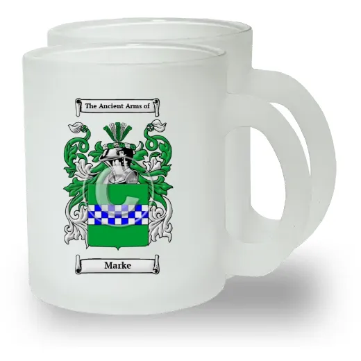 Marke Pair of Frosted Glass Mugs