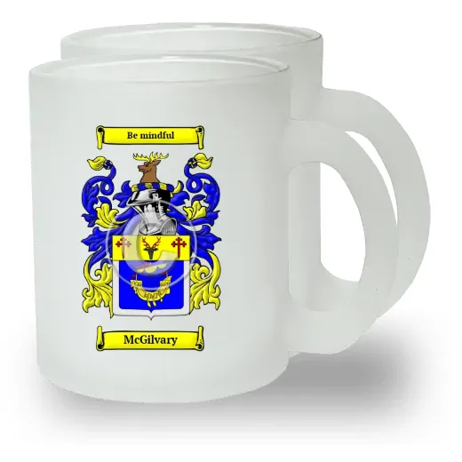 McGilvary Pair of Frosted Glass Mugs