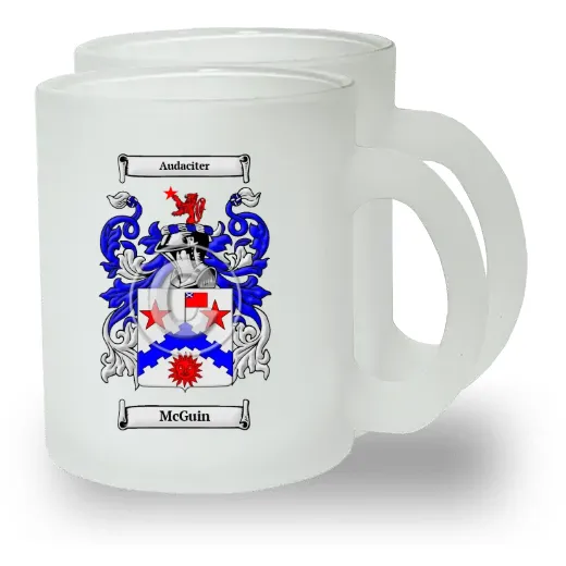 McGuin Pair of Frosted Glass Mugs