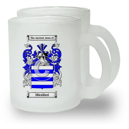 Micalizzi Pair of Frosted Glass Mugs