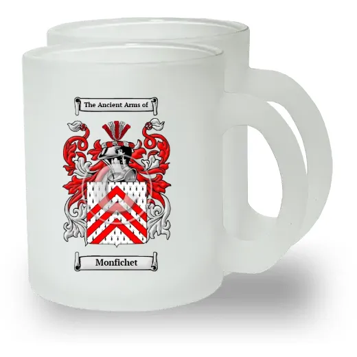 Monfichet Pair of Frosted Glass Mugs