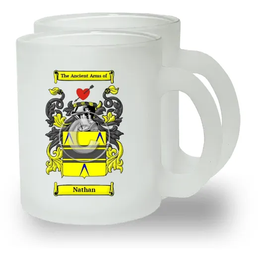 Nathan Pair of Frosted Glass Mugs