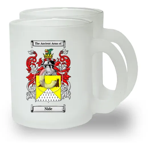 Nide Pair of Frosted Glass Mugs