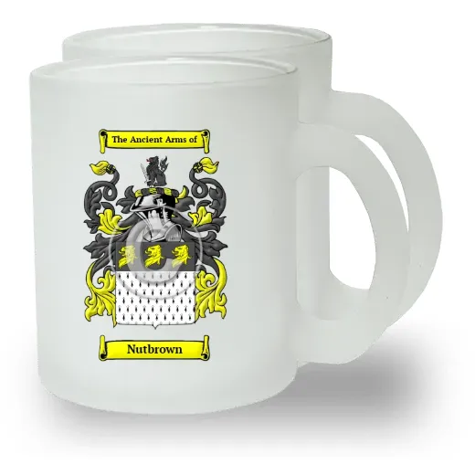 Nutbrown Pair of Frosted Glass Mugs