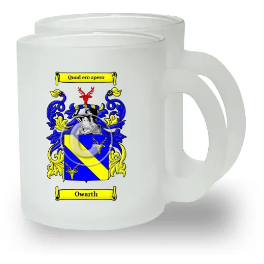 Owarth Pair of Frosted Glass Mugs