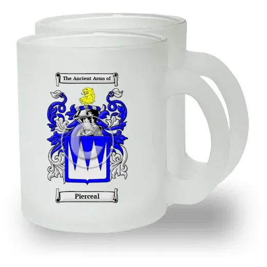 Pierceal Pair of Frosted Glass Mugs