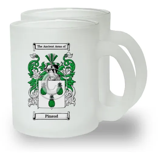 Pinaud Pair of Frosted Glass Mugs