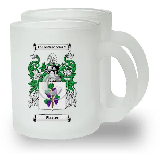 Platter Pair of Frosted Glass Mugs