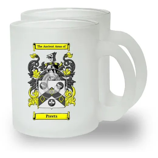 Preets Pair of Frosted Glass Mugs