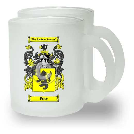 Price Pair of Frosted Glass Mugs