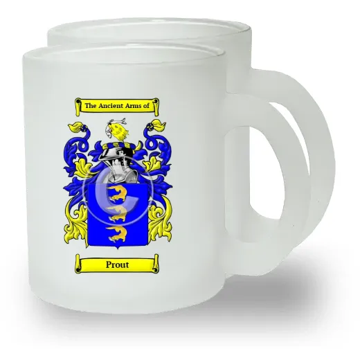 Prout Pair of Frosted Glass Mugs