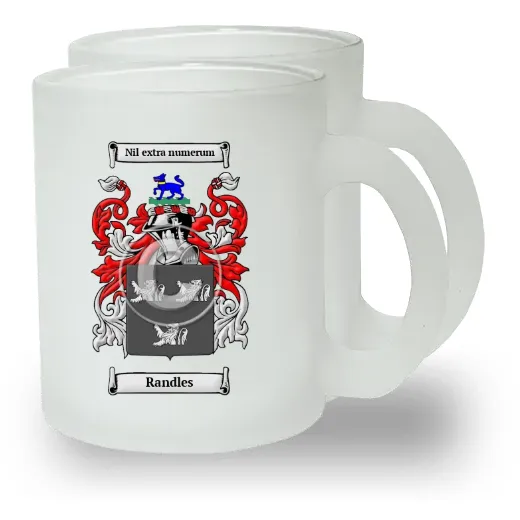 Randles Pair of Frosted Glass Mugs