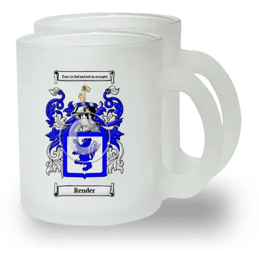 Render Pair of Frosted Glass Mugs