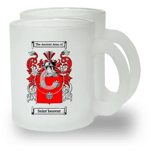 Saint'laurent Pair of Frosted Glass Mugs