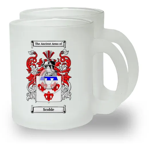 Scoble Pair of Frosted Glass Mugs