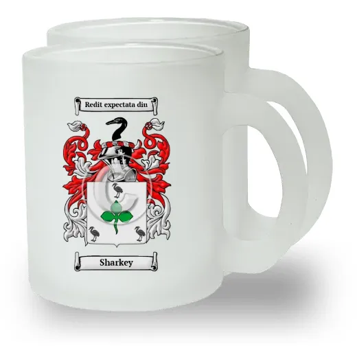 Sharkey Pair of Frosted Glass Mugs