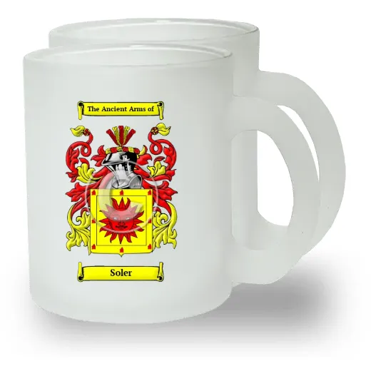 Soler Pair of Frosted Glass Mugs