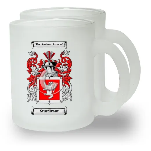 Sturdivant Pair of Frosted Glass Mugs