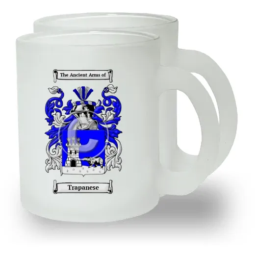 Trapanese Pair of Frosted Glass Mugs