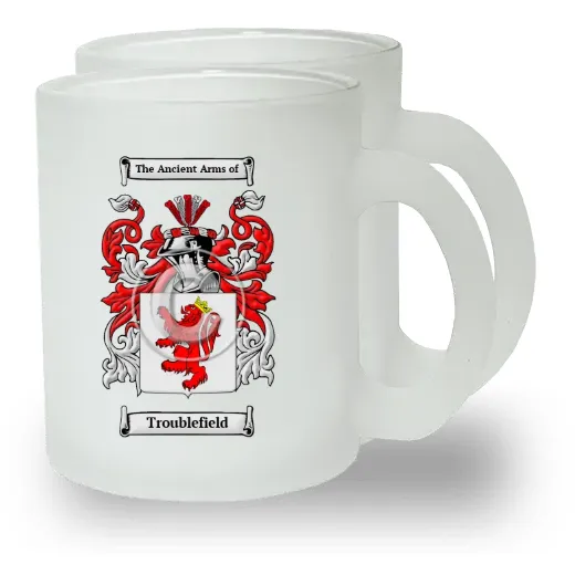 Troublefield Pair of Frosted Glass Mugs