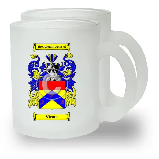 Vivant Pair of Frosted Glass Mugs