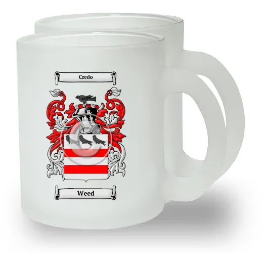 Weed Pair of Frosted Glass Mugs