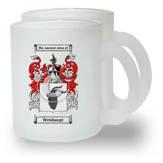 Weishaupt Pair of Frosted Glass Mugs
