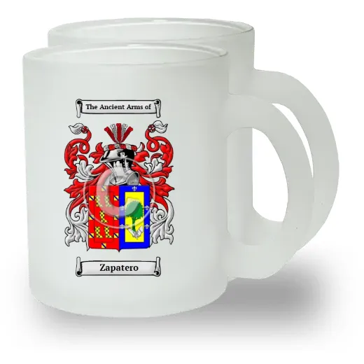 Zapatero Pair of Frosted Glass Mugs