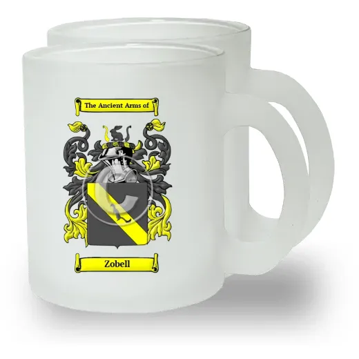 Zobell Pair of Frosted Glass Mugs