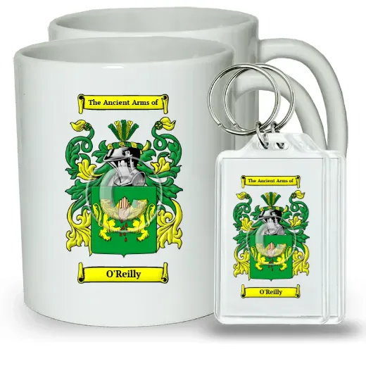 O'Reilly Pair of Coffee Mugs and Pair of Keychains