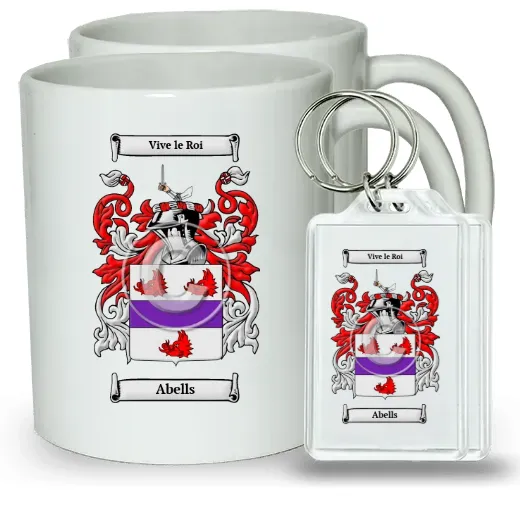 Abells Pair of Coffee Mugs and Pair of Keychains