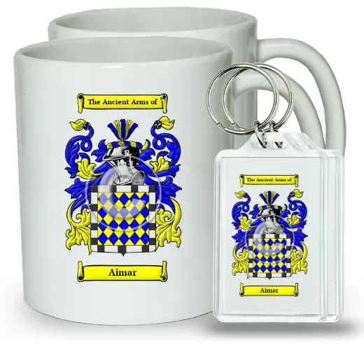 Aimar Pair of Coffee Mugs and Pair of Keychains