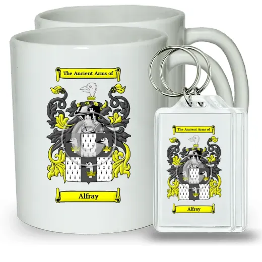 Alfray Pair of Coffee Mugs and Pair of Keychains
