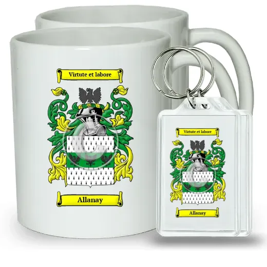 Allanay Pair of Coffee Mugs and Pair of Keychains