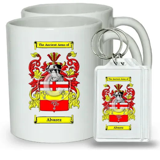 Alvarez Pair of Coffee Mugs and Pair of Keychains