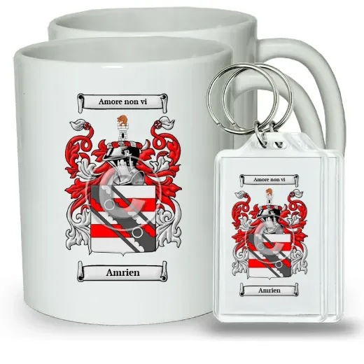 Amrien Pair of Coffee Mugs and Pair of Keychains