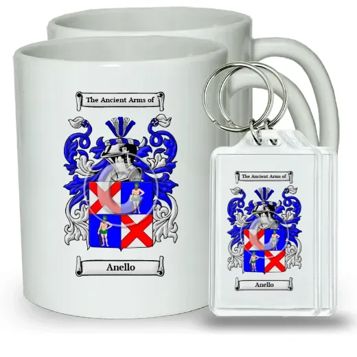 Anello Pair of Coffee Mugs and Pair of Keychains