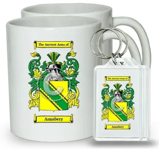 Annsbery Pair of Coffee Mugs and Pair of Keychains