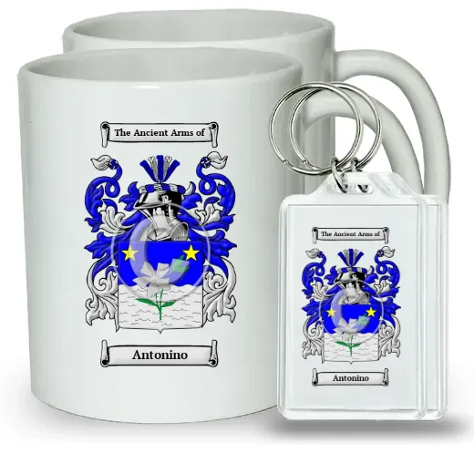 Antonino Pair of Coffee Mugs and Pair of Keychains
