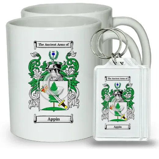 Appin Pair of Coffee Mugs and Pair of Keychains