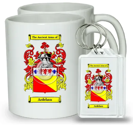Ardehan Pair of Coffee Mugs and Pair of Keychains