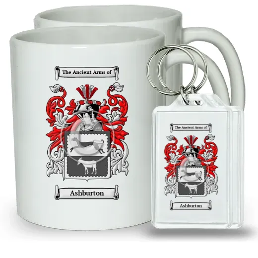 Ashburton Pair of Coffee Mugs and Pair of Keychains