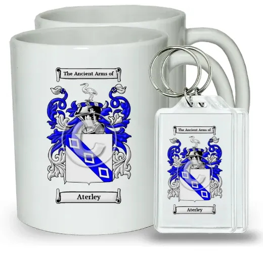 Aterley Pair of Coffee Mugs and Pair of Keychains