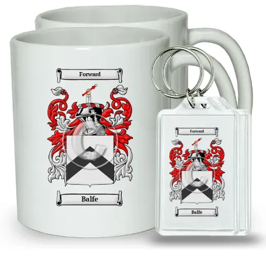 Balfe Pair of Coffee Mugs and Pair of Keychains